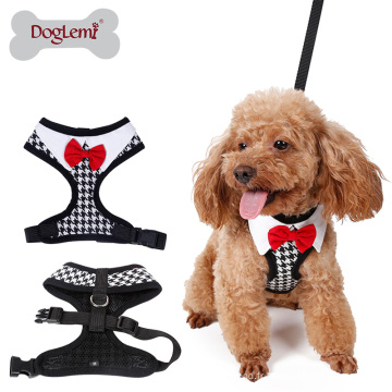 ? Fashion Elegant Peppita Design Soft Mesh Chien facile à pied Harnais